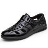 Fashion Summer Men's Sandals Leather Breathable Casual Hole Shoes Cowhide Wear-resistant Hollow Out Leather H400