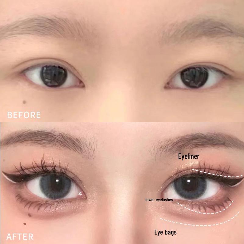 Stilou Eyeliner Impermeabil Mătăsos Xixi - Prietenos cu Începătorii, Ultra-Subțire pentru Genele Inferioare, Multi-Utilizare într-o Singură Mișcare