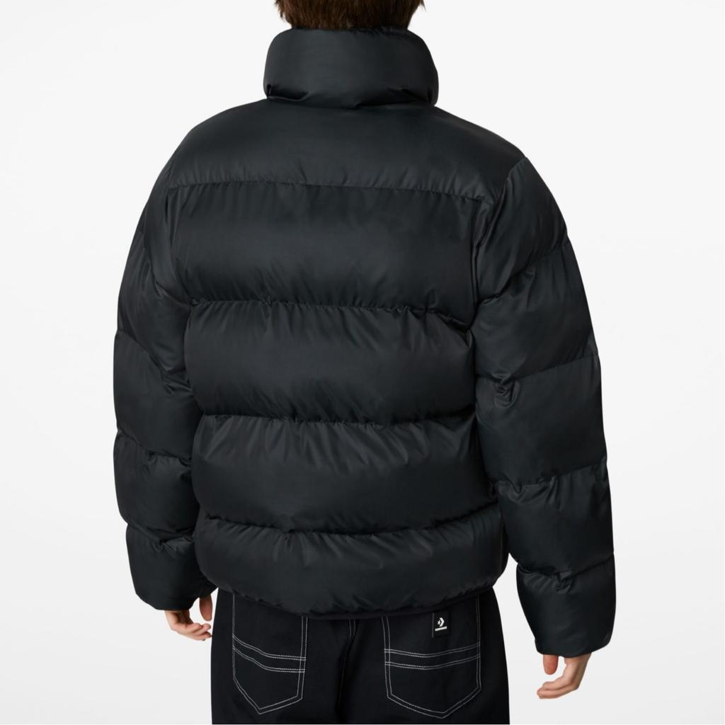 Converse PATCH POCKET Puffer Jacket Men's Black 10023798-A01