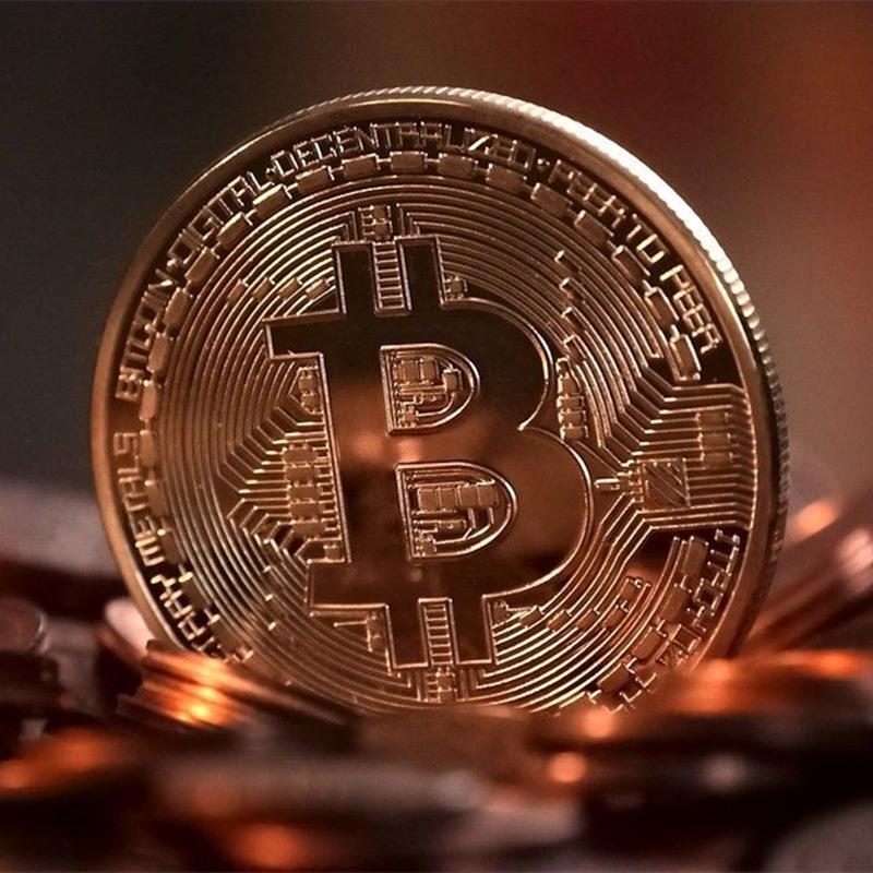 Gold Plated Bitcoin Coin Collectible Art Collection Gift Physical Commemorative Casascius Bit Btc Metal Antique Imitation