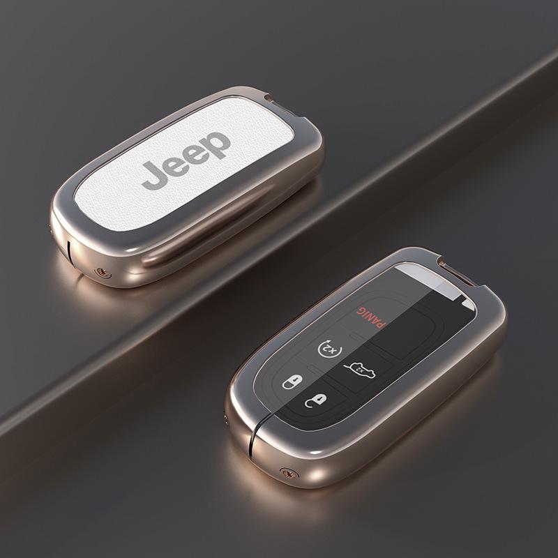 Metal Key Shell for Jeep: Compass, Renegade, Cherokee, Wrangler