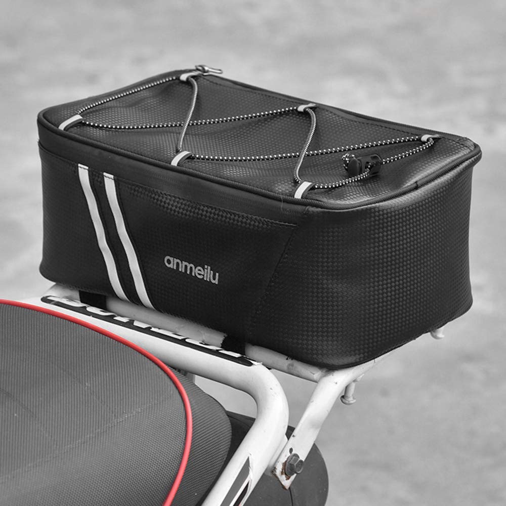 Lixada Bicycle Trunk Bag, Bicycle Rack Rear Carrier Bag, Bicycle Commuter Bag, Waterproof (Rain Cover Included)