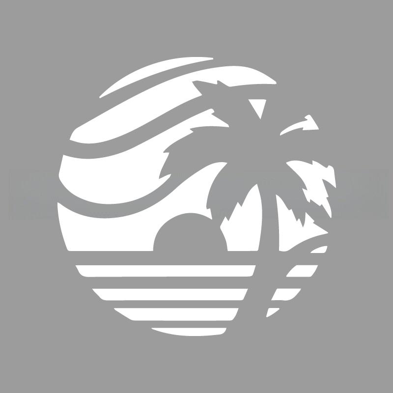 Sunset Coconut Palm Seascape Creative&funny Stickers for Cartoon Fans&lover,high Quality for Car Trucks Motorcycles &laptops