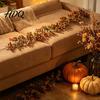 Reusable Floral Arrangement for Gift Box Artificial Fall Eucalyptus Garland Autumn Money Leaf Vine Faux Greenery Lifelike Plastic Plants Table