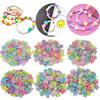 Spacer Beads Flower Beads For Making Jewelry Multicolor Blingbling Acrylic 20pcs Charms Heart-Shaped Colorful DIY Earring Necklace New  Beads