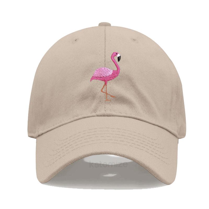Animal Embroidery Flamingo Baseball Caps For Men Women Retro Soft Washed Cotton Dad Hat Snapback Cap Dropshipping