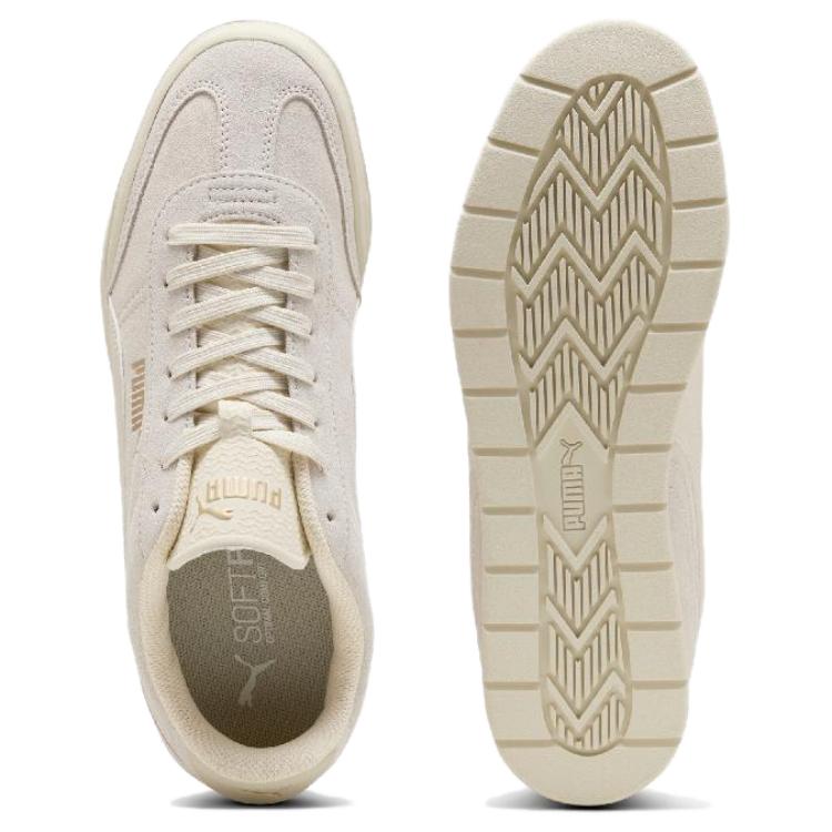 New PUMA Wear resistant And Lightweight Low Top Skateboard Shoes Unisex Ecru 402614-01