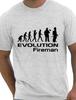 Evolution of A Fireman Funny Firefighter Gift TShirt 100 Cotton ONeck Summer Short Sleeve Casual Mens Tshirt Size S3XL