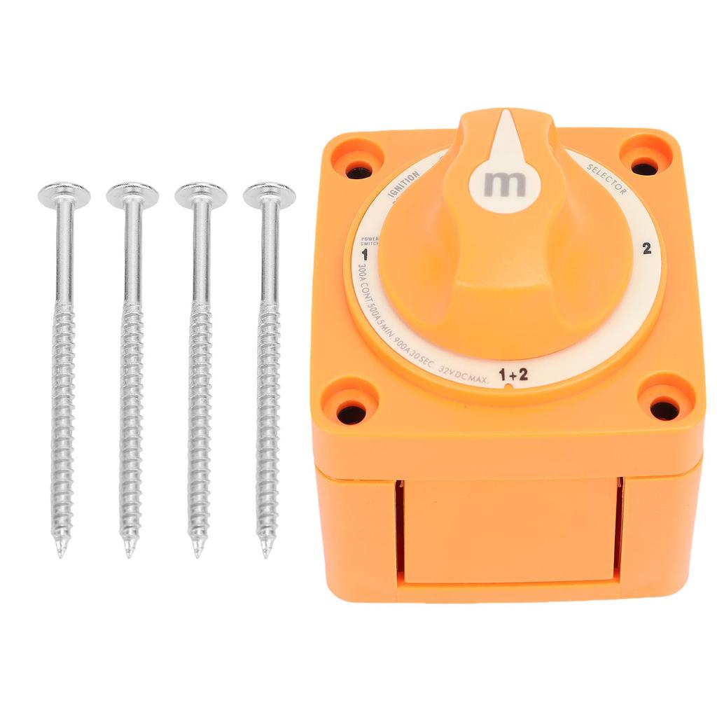 RV Battery Cut Off Switch 300A 3 Terminal IP66 Waterproofing Battery Disconnect Switch for Marine