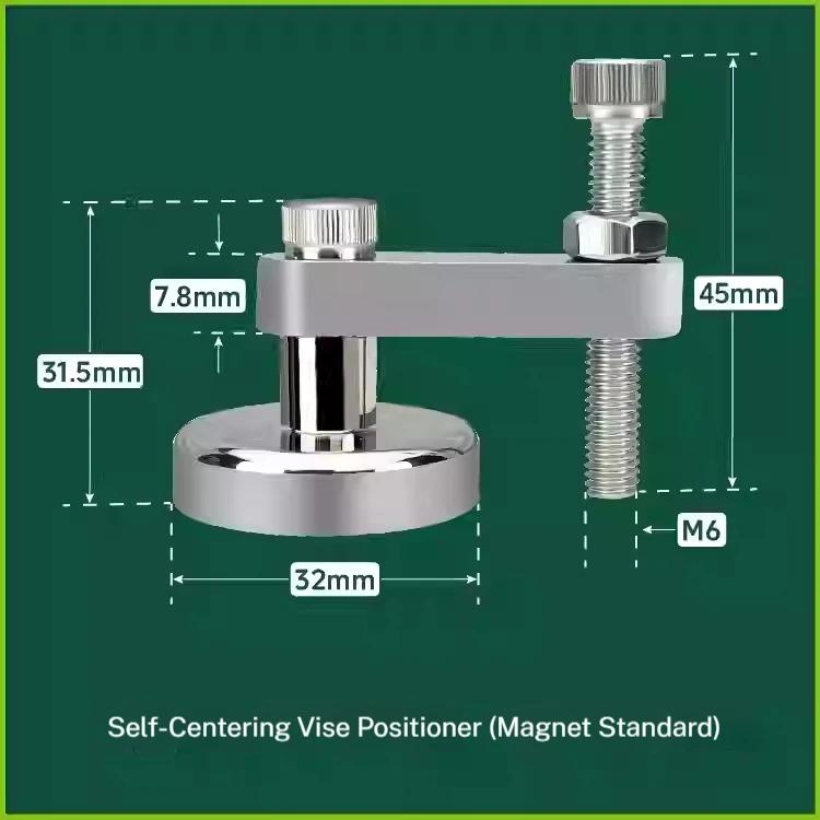 Menghină cu Centrare Automată Menghine Magnet Locator Poziționer Locație Piese de Lucru CNC Paralele Auxiliare Suport Magnetic Auxiliar Menghină Menghine