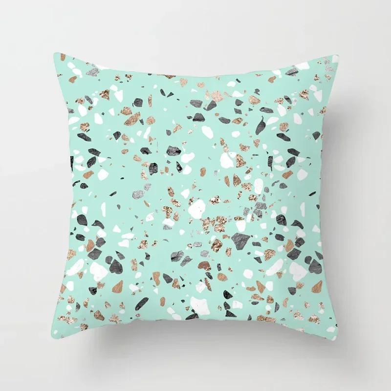 45x45cm Light Blue Green Mint Cushion Cases Modern Geometry Print Boho Decorative Pillowcase Sofa Couch Throw Pillows