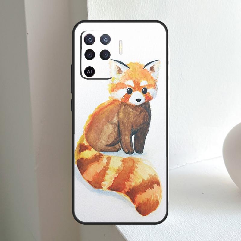 Red Panda Cute Animal For OPPO A80 A60 A40 A5 A6 Pro A15 A17 A57 A16 A76 A96 A18 A38 A58 A78 A98 A54 A74 A94 Case
