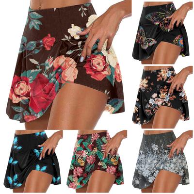 Sportliche, dehnbare, plissierte Tennisröcke für Damen, Lauf-Yoga-Innenshorts, elastische Sport-Golf-Skorts