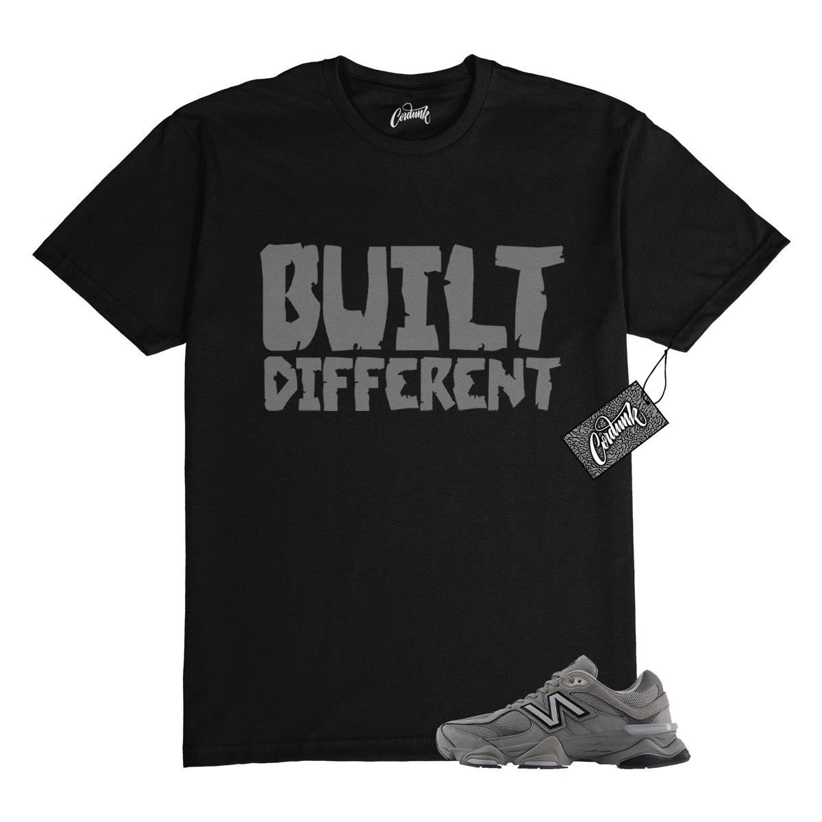 9060 Shadow Grey Castlerock Black T Shirt to Match BUILT 4XL
