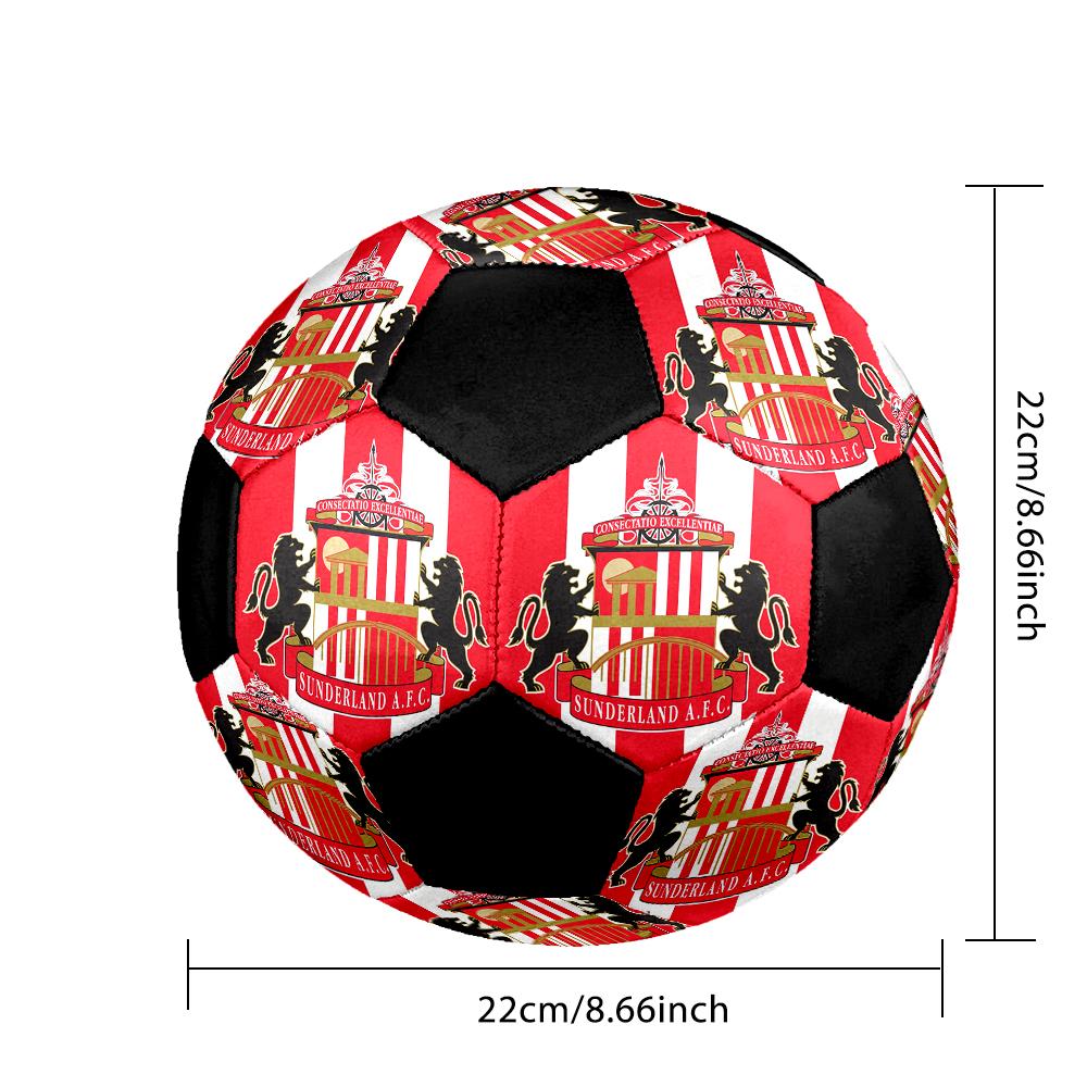 SIZE 5 Sunderland AFC Soccer Ball Colorful All Ages Machine Stitched PVC Competition Ready Durable High-Bounce