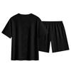 Men's Summer Crew Neck T-Shirt and Shorts Set Two-Piece Casual Sportswear Lightweight Breathable Fabric Suitable for Outdoor Activities