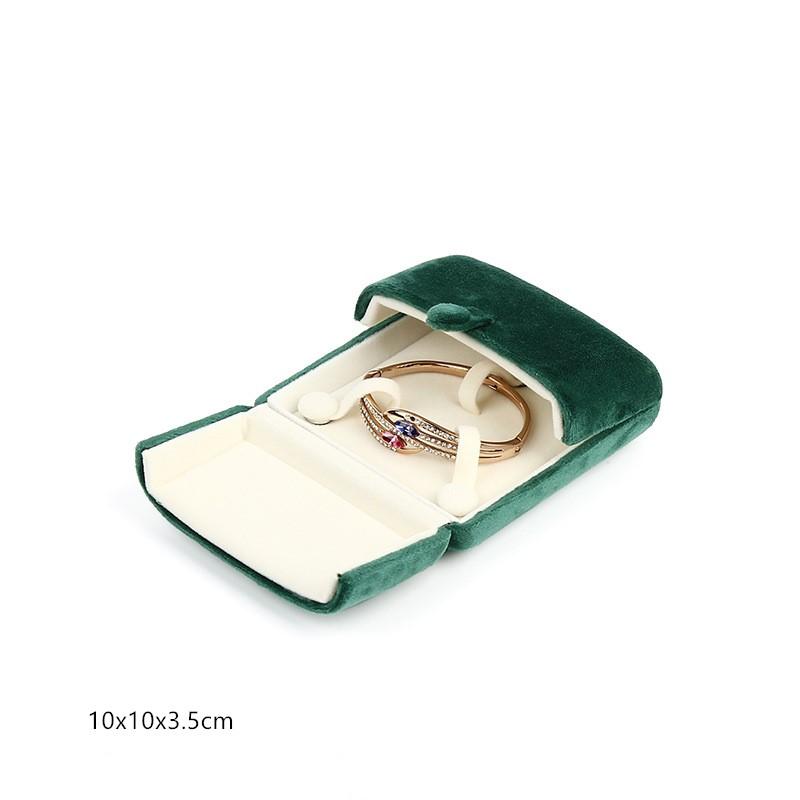 1Pc New Double Open Jewelry Box for Ring Earrings Bracelet Necklace Gift Storage Super Soft Velvet Snap Jewelry Organizer Boxes