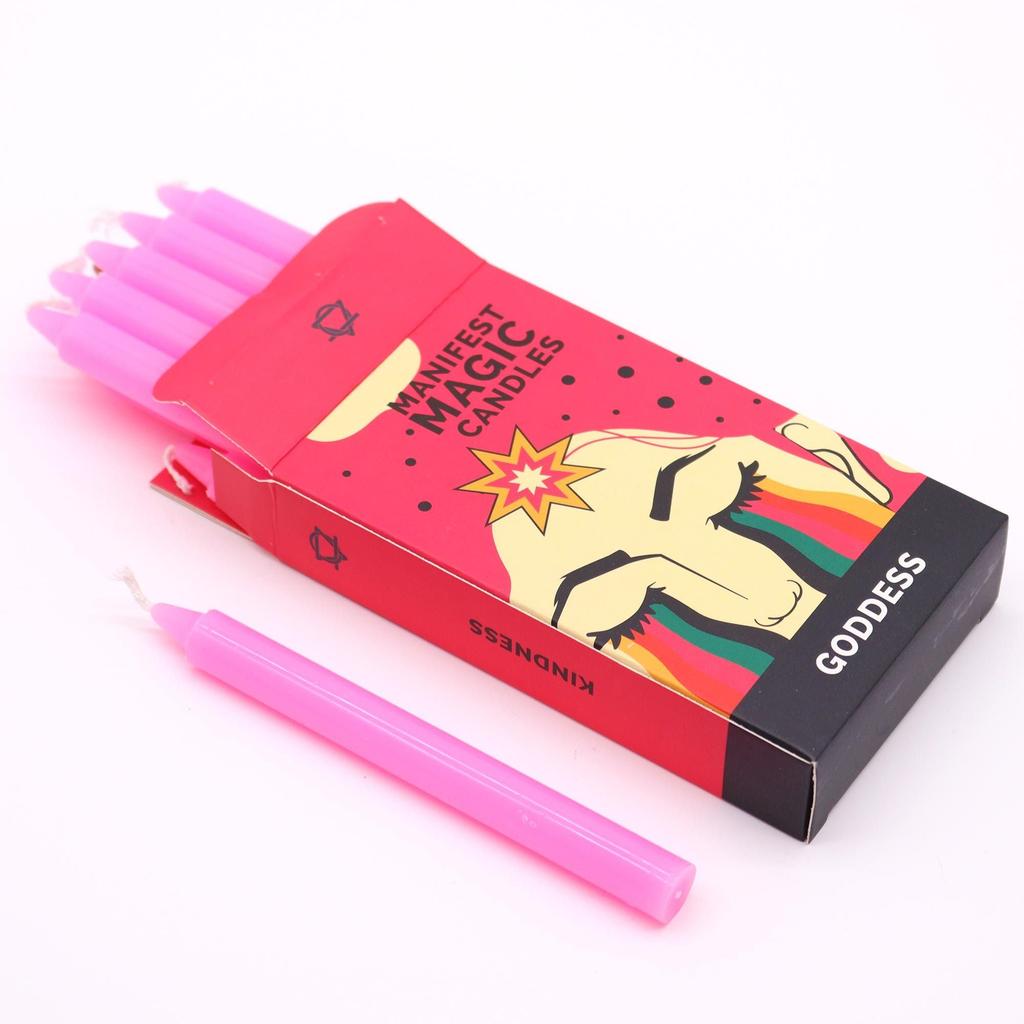 6x Pink Candles, Pack of 12 Manifest Magic