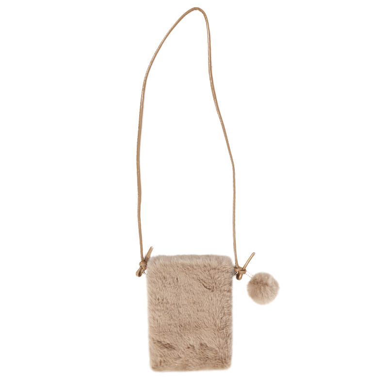 

Women Solid Color Plush Crossbody Bag All-Match Mini Wallet Shoulder Bag For Mobile Phone Autumn Winter Coin Purse 1/2/3/4/5 PCS 1PC коричневий