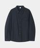 CHOWOO Back Satin One-Pocket Regular Shirt (Washed Navy)