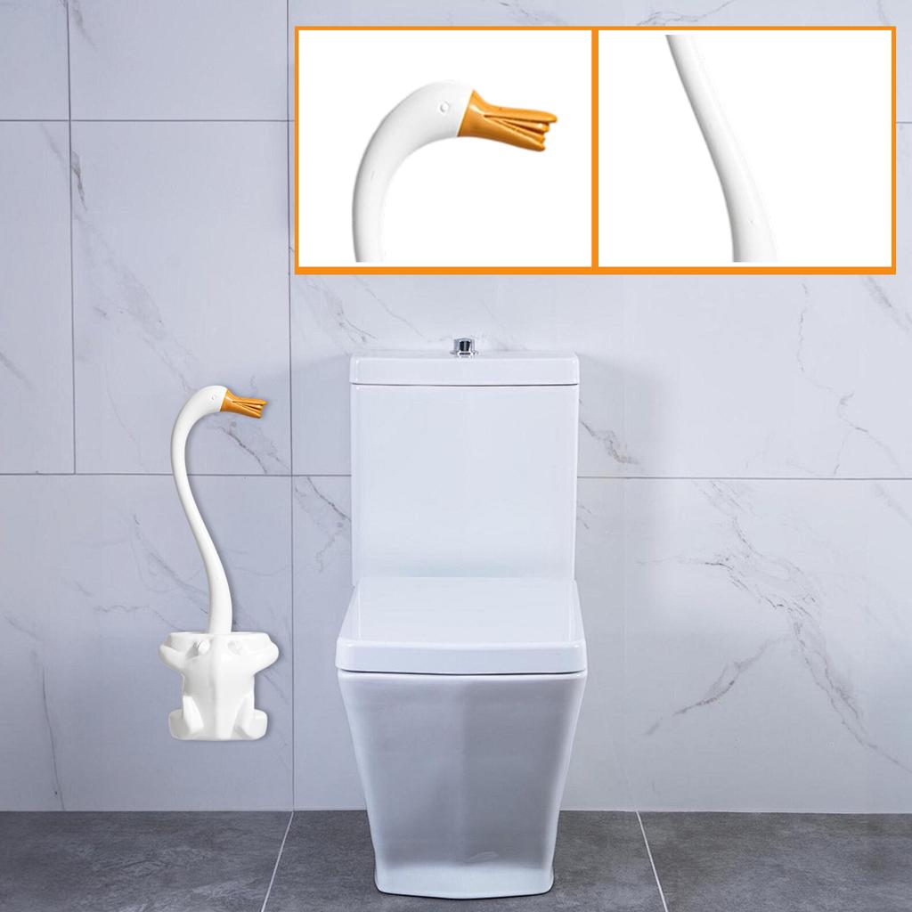 Spazzolino per WC da Parete con Manico Lungo, Senza Foratura, Design Creativo e Originale per la Pulizia del Bagno