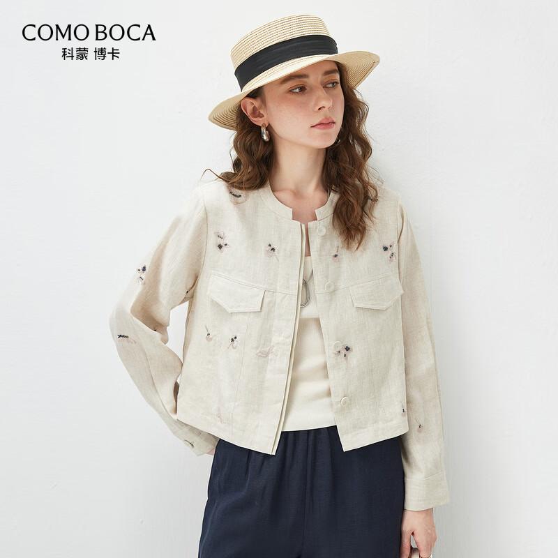 

Women s Embroidered Linen Jacket 2XL