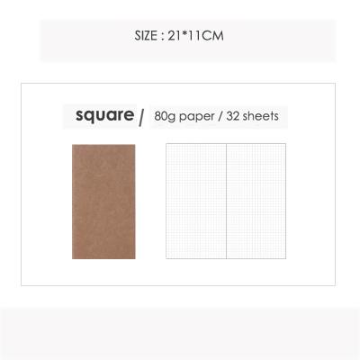 JIANWU Creative kraft paper Traveler notebook inside page Diary notebook Various styles