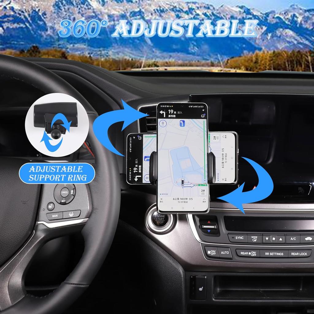 Phone Mount for Honda Pilot 2016-2022, Phone Holder Mount with Self-Adhesive Base for Dashboard Air Vent Lower, Compatible with iPhone & All