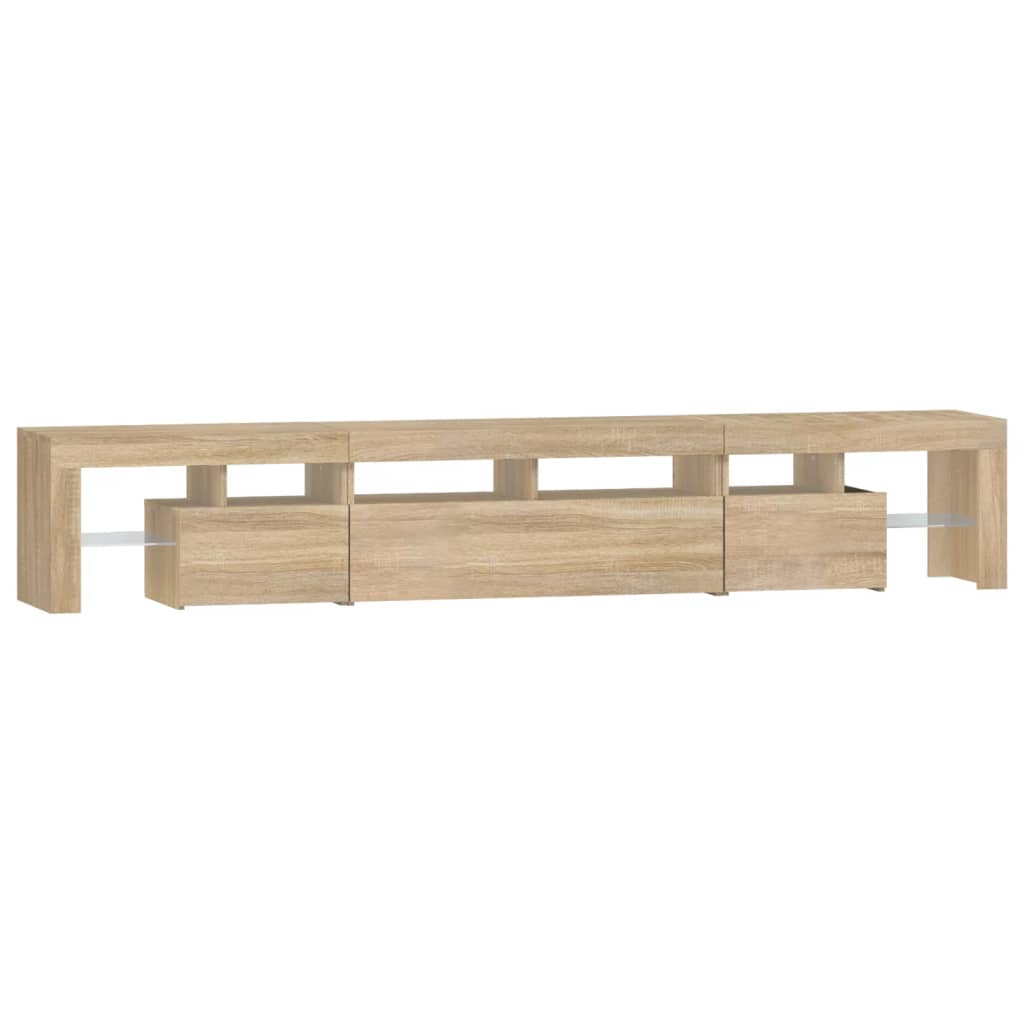 Vidaxl TV Cabinet with LED Lighting, Sonoma Oak, 230X36.5X40 Cm