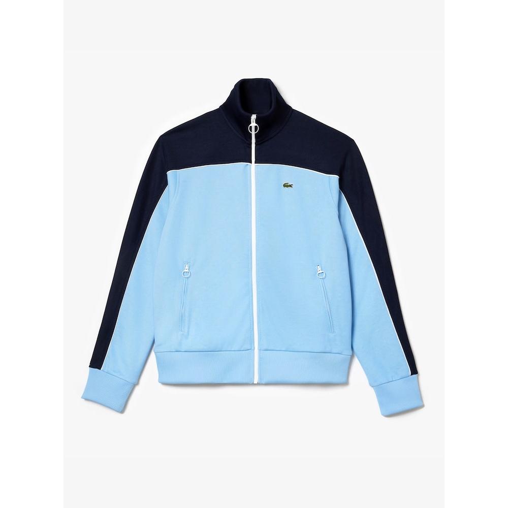 

LACOSTE Womens High Neck Color Block Up Sweatshirt SF1632 53N CM9 Q2NSF1632 53NCM9