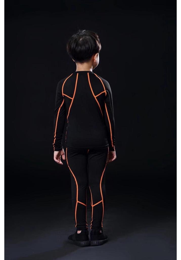 Men's and Kids' Quick-Dry Velvet Sportswear Set: Long Sleeve Tight-Fit for Running and Fitness