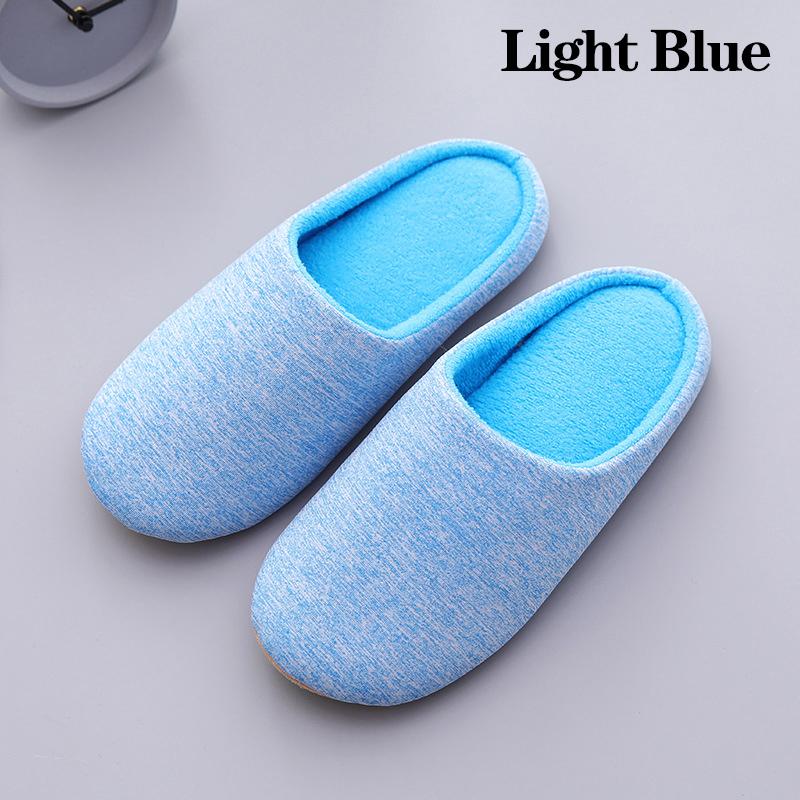Unisex, Warm, Cotton, Slippers, EVA Foam, Solid Color, Anti-slip, House Shoes, Flat, Home, Autumn, Winter