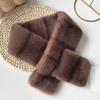 Faux Mink Fur Faux Mink Fur Scarf Striped Winter Neck Warmer Elegant Neck Scarf