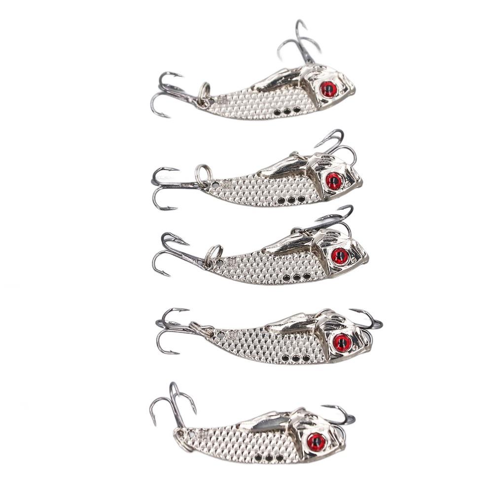 5PCS Metal Fishing Blade Lure 3.5g 7g 15g Fishing Lures Durable Spinner Spoon Lures  For Trout