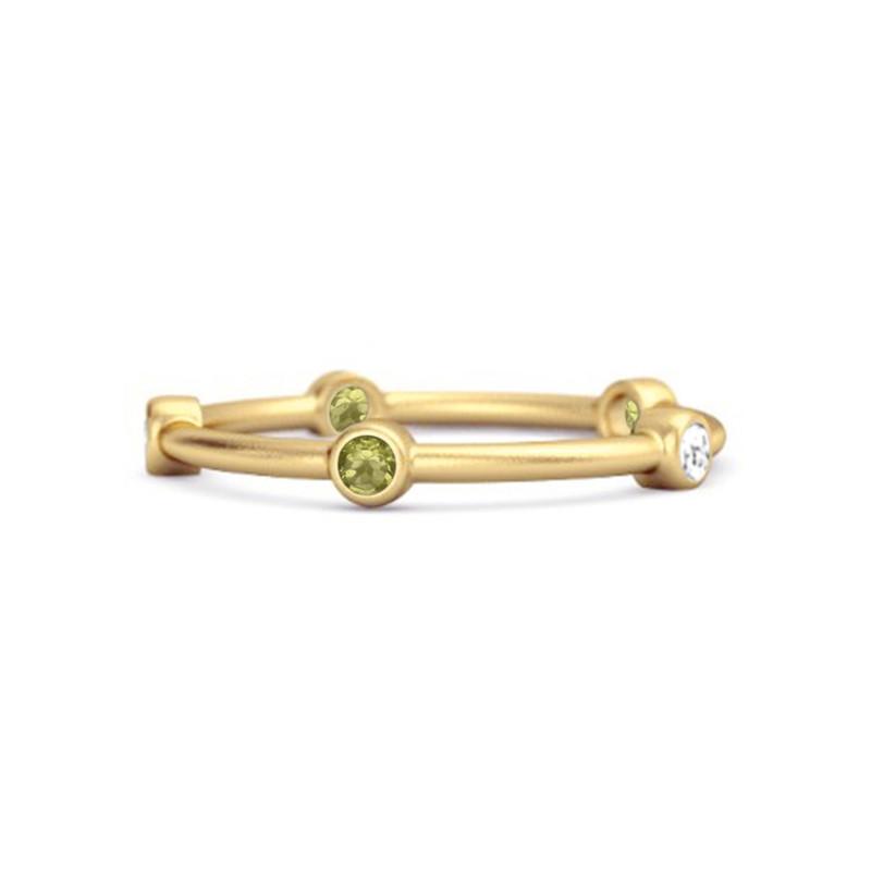 

Peridot Bezel-Set Stacking Band Ring -925 Sterling Silver Gold Vermeil 12 жовтий/золотий