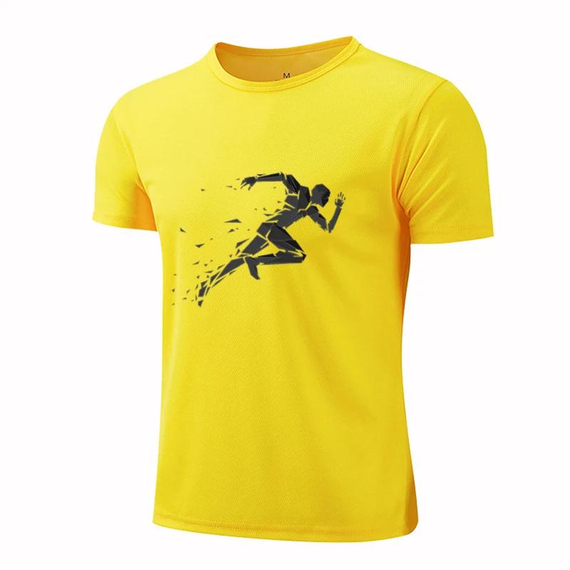 Summer New Men'S Mesh, Eye Breathable, Fast -Drying Fitness Sweatshirts Casual Short -Sleeved T -Shirt Hip -Hop Street Men'S Top