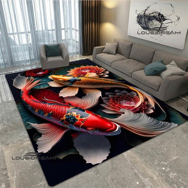 3D fish Cute printed carpet Non -slip carpet Yoga mat door mat photography props kitchen mat area rug birthday gift