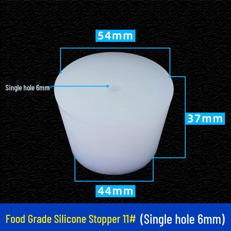 Hole-Punched Food Grade Silicone Stopper for Test Tubes, Bottles, and Water Pipes.