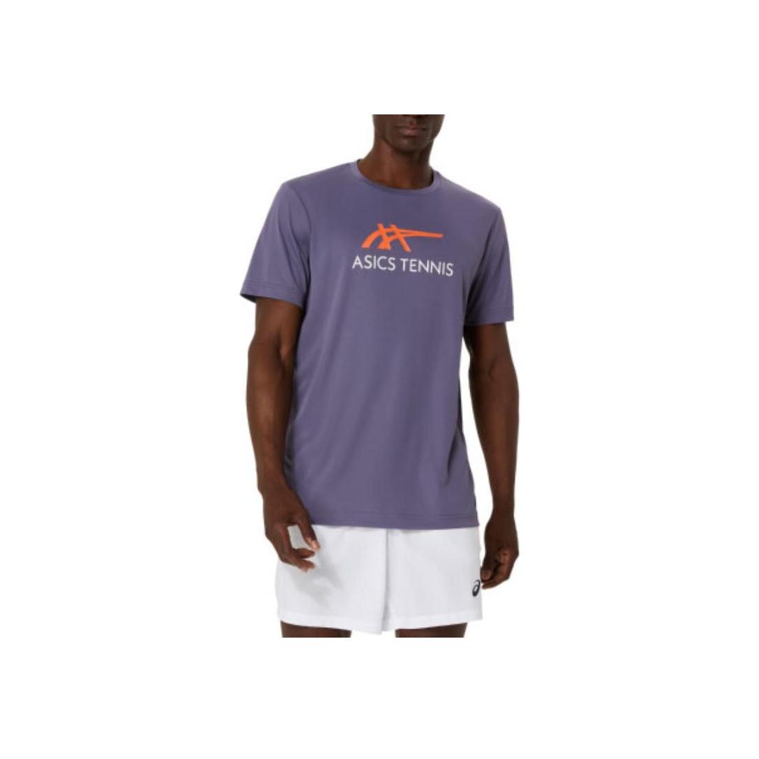 

Asics Casual Versatile Comfortable Soft Short Sleeve T-Shirt Men tops Purple 2041A304-502 XL