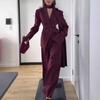 2025 Autumn Women's Fashionable & Versatile Professional Suit: Comfy Jacket & Wide-Leg Pants Set