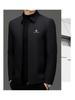 Pierre Cardin Men's Executive Plus Velvet Lapel Jacket - 2025 Autumn/Winter Mid-Aged Dad Suit Collar Outerwear
