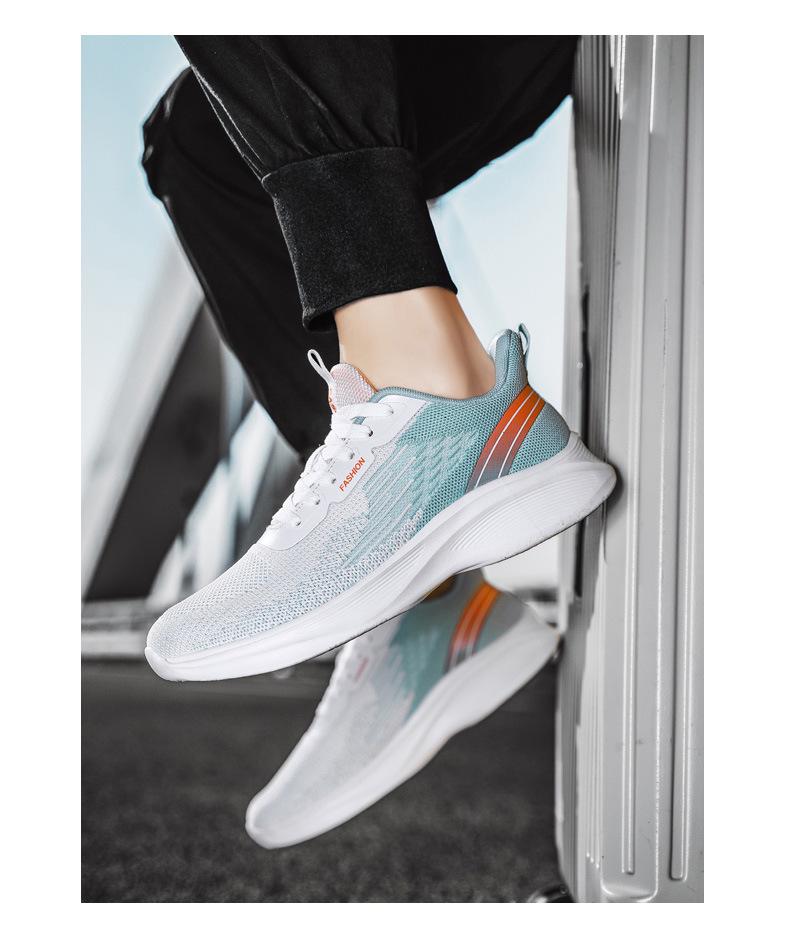 Men's Summer Lightweight Breathable Mesh Running Shoes, Size 45, Youth Sports Sneakers