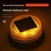 Red & Blue Flashing Solar LED Warning Light for Construction Vehicles with Magnetic Mount