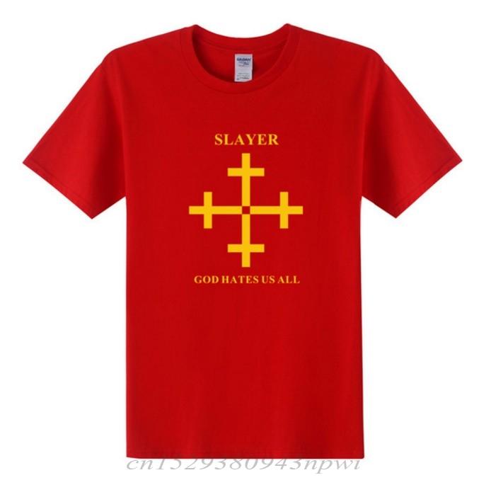 2020 Sommer Mode Slayer T-Shirt Unisex Gott Hasst Uns Alle Unisex T-Shirt Metal Rock Band Kurzarm Baumwoll T-Shirt Unisex Oberteile