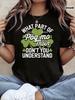 T-shirt Graphique Humoristique St Patrick'S Day Pog mo Thoin | T-shirt Décontracté à Manches Courtes et Col Rond pour Femme, Quotidien, Loisirs, Cadeau de Fête