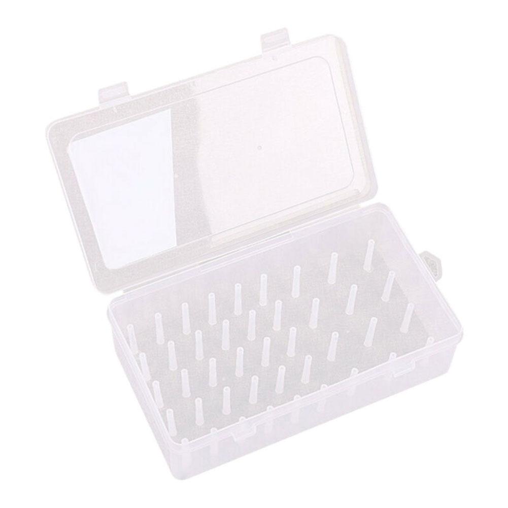 Thread Storage Box Transparent Plastic Bobbin Box Sewing Bobbins Threads Storage Sorting Case Organizer Sewing Tools