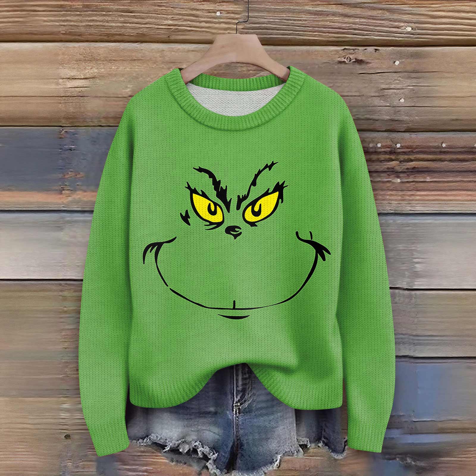 

Пуловеры с длинным рукавом для женщин, с круглым вырезом, повседневные, милые, с принтом, вязаные, оверсайз S