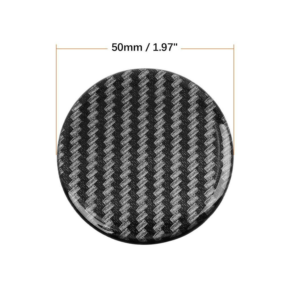uxcell Wheel Center Cap Sticker Wheel Sticker Clear Resin Carbon Fiber Pack of 4 50mm