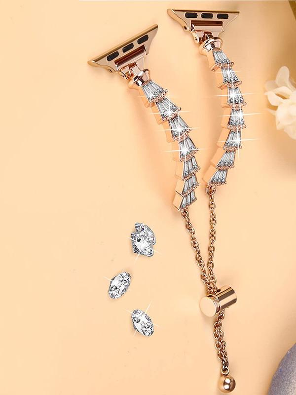 Чехол + ремешок для Apple watch 10 9 8 7 6 5 se металлический ремешок iWatch ultra 49 мм 45 мм 46 мм 42 мм 41 мм бриллиантовый защитный чехол из ПК