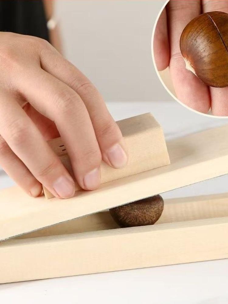 Kegle kastanjeåpnere kastanje gjenstander massivt tre skrelling rå kastanje lotusfrø maskin hjem kryssåpne kastanjeverktøy